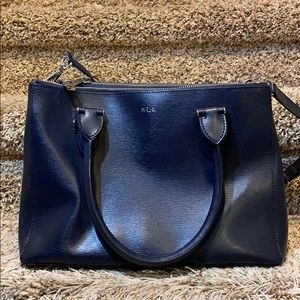 Ralph Lauren Navy Blue Satchel